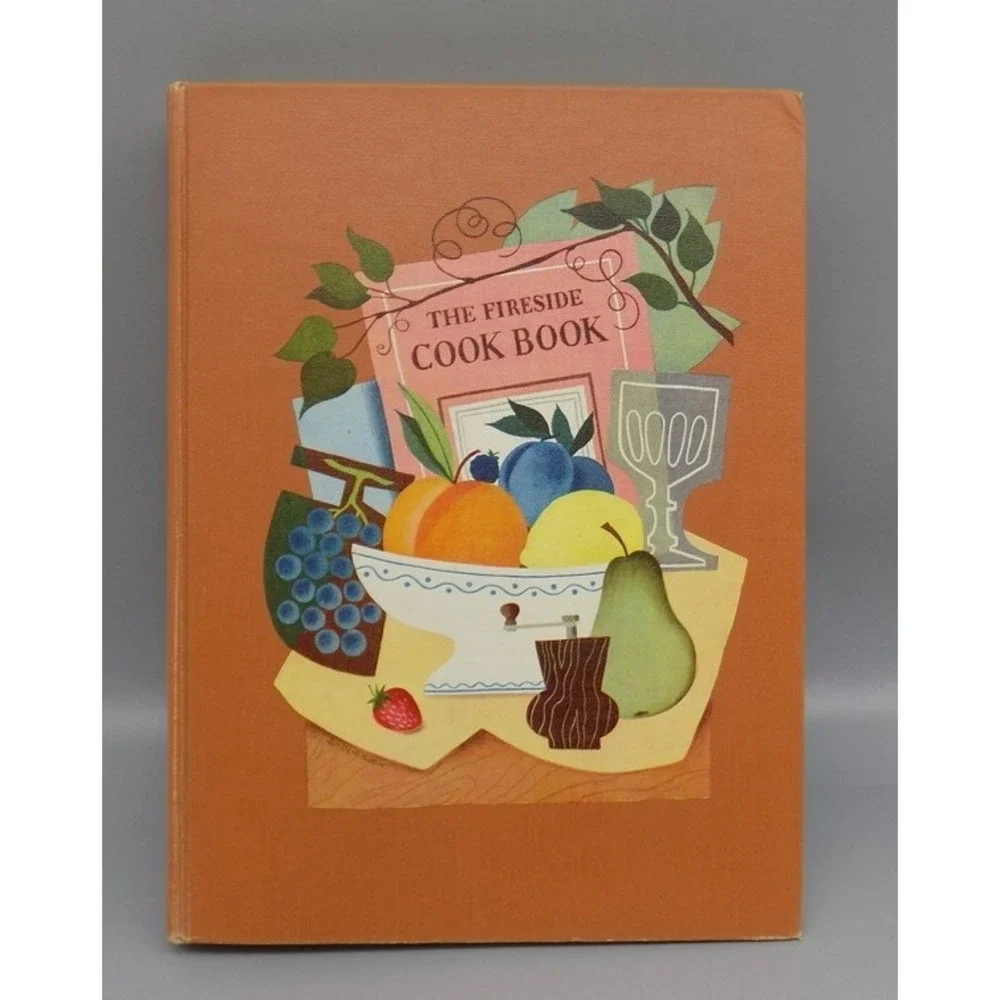 James Beard The Fireside Cook Book 1949 HC/DJ w/ Poster Clean 2nd Printing Vtg